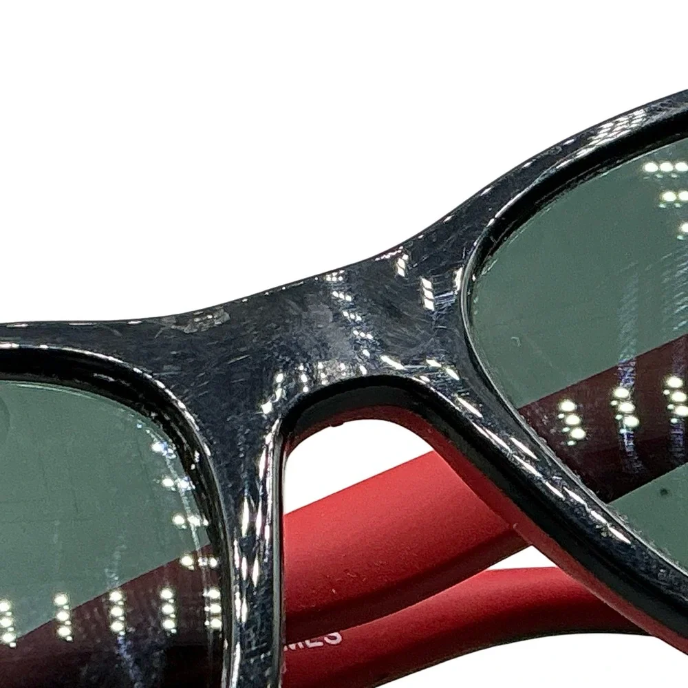 Ray-Ban Junior RJ 9077S 7131/71 Black Red Square Sunglasses 49-16-130 Scuffed